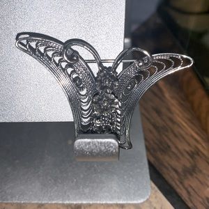 Beau Butterfly Brooch Sterling Silver Vintage